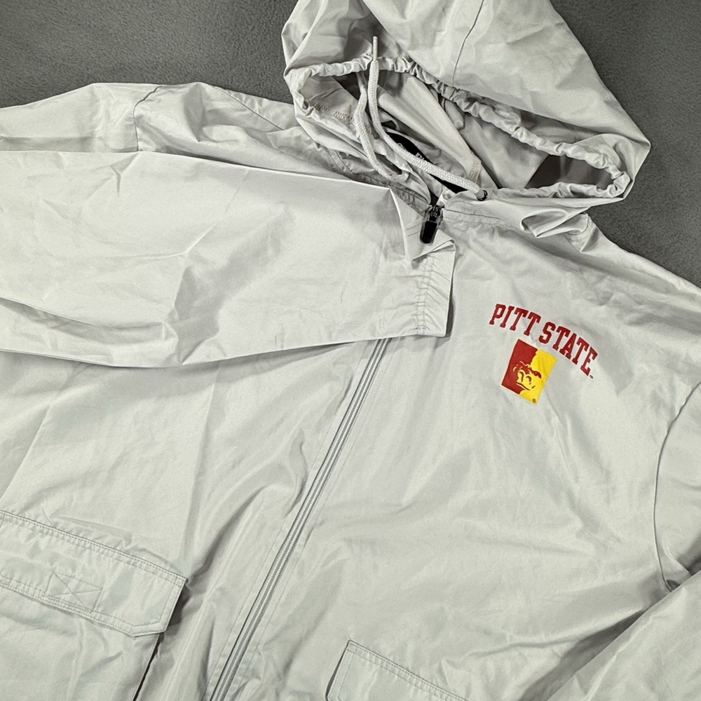 Vintage Pitt State University Gorillas Jacket Windbreaker 2XL Hooded Pockets